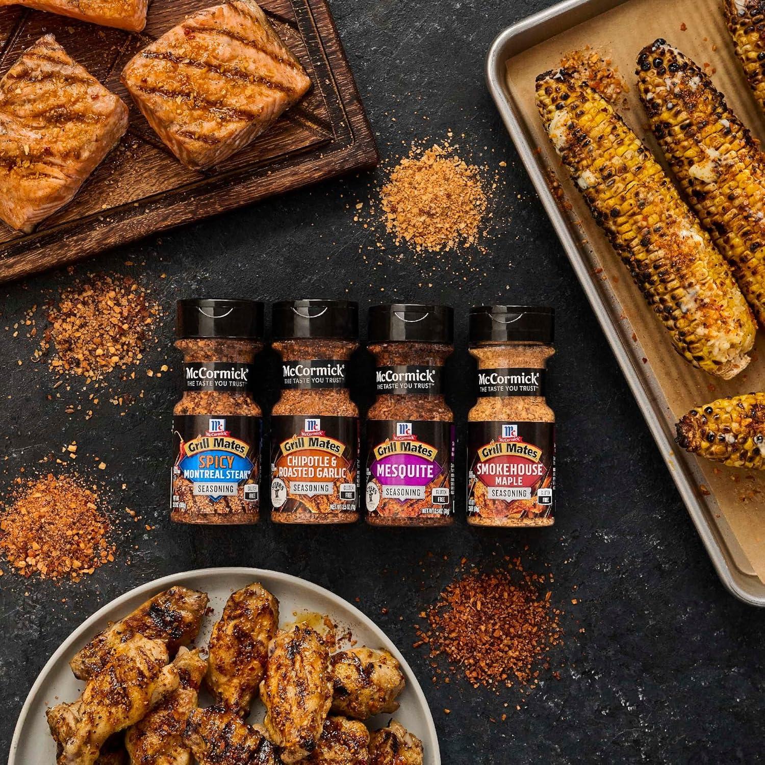 image:imageMcCormick Grill Mates Spices Everyday Grilling Variety Pack Montreal Steak Montreal Chicken Roasted Garlic amp Herb Hamburger 4 CountUnique Blends Grilling Variety Pack