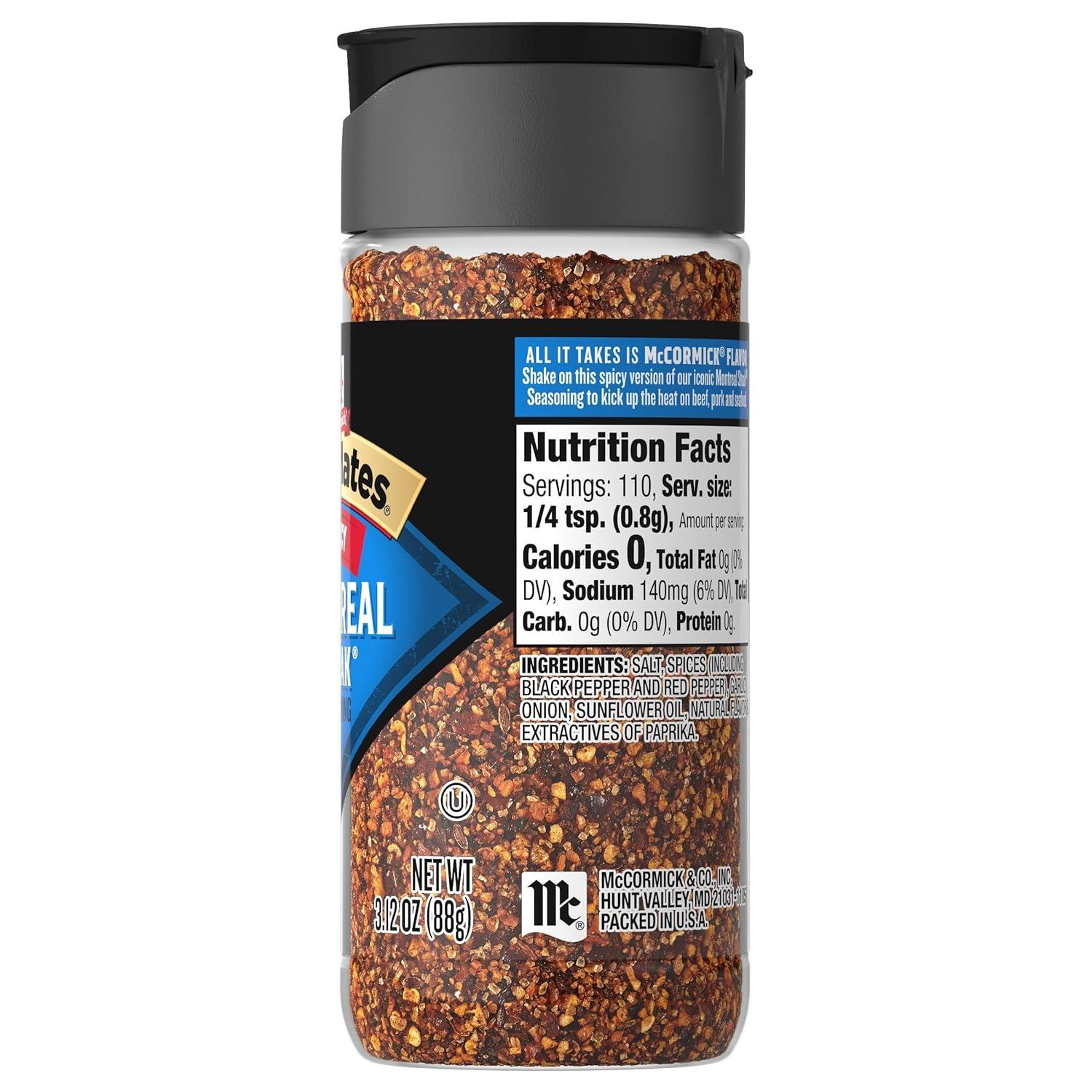 image:imageMcCormick Grill Mates Spicy Montreal Steak Seasoning 312 oz312 Ounce Pack of 1