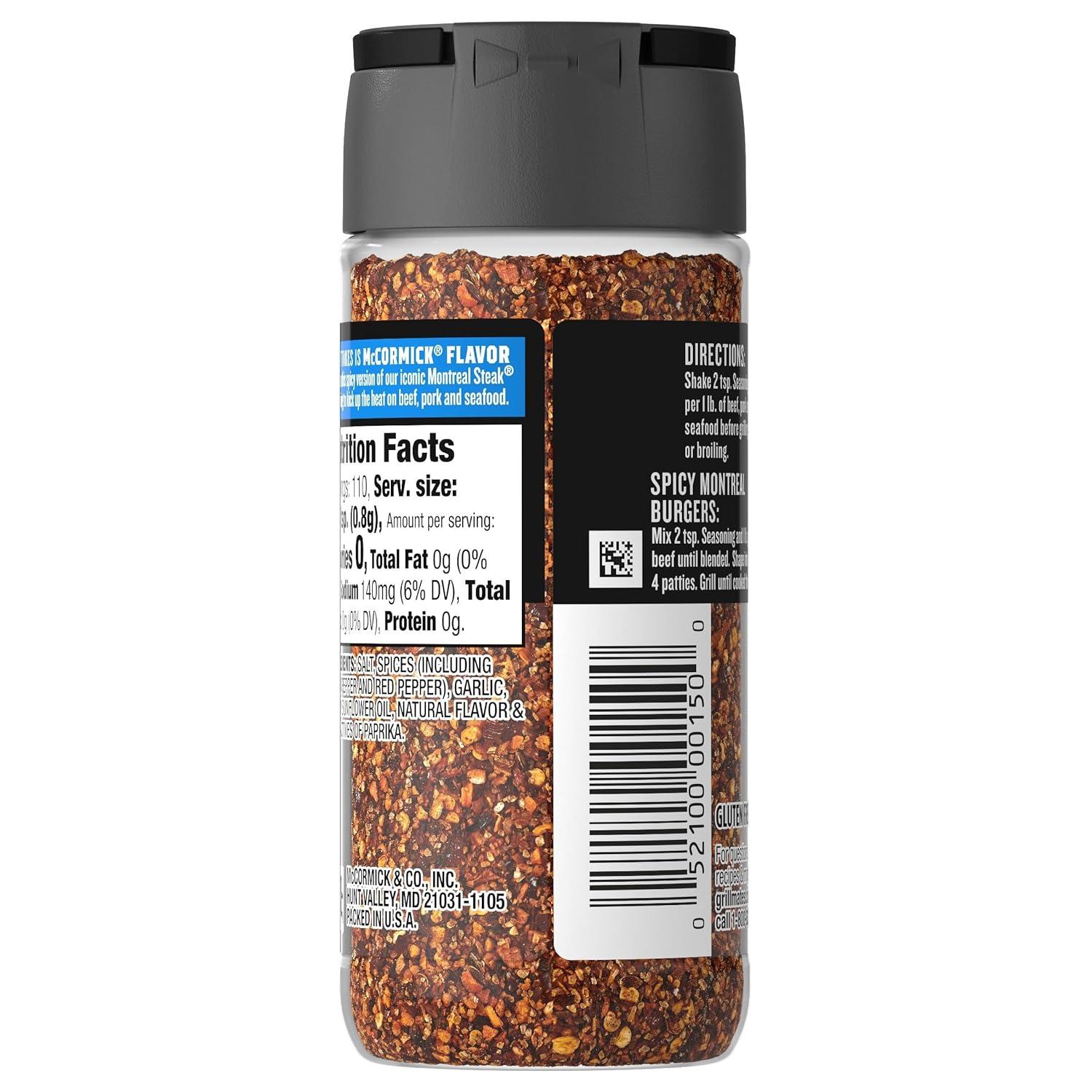 image:imageMcCormick Grill Mates Spicy Montreal Steak Seasoning 312 oz312 Ounce Pack of 6