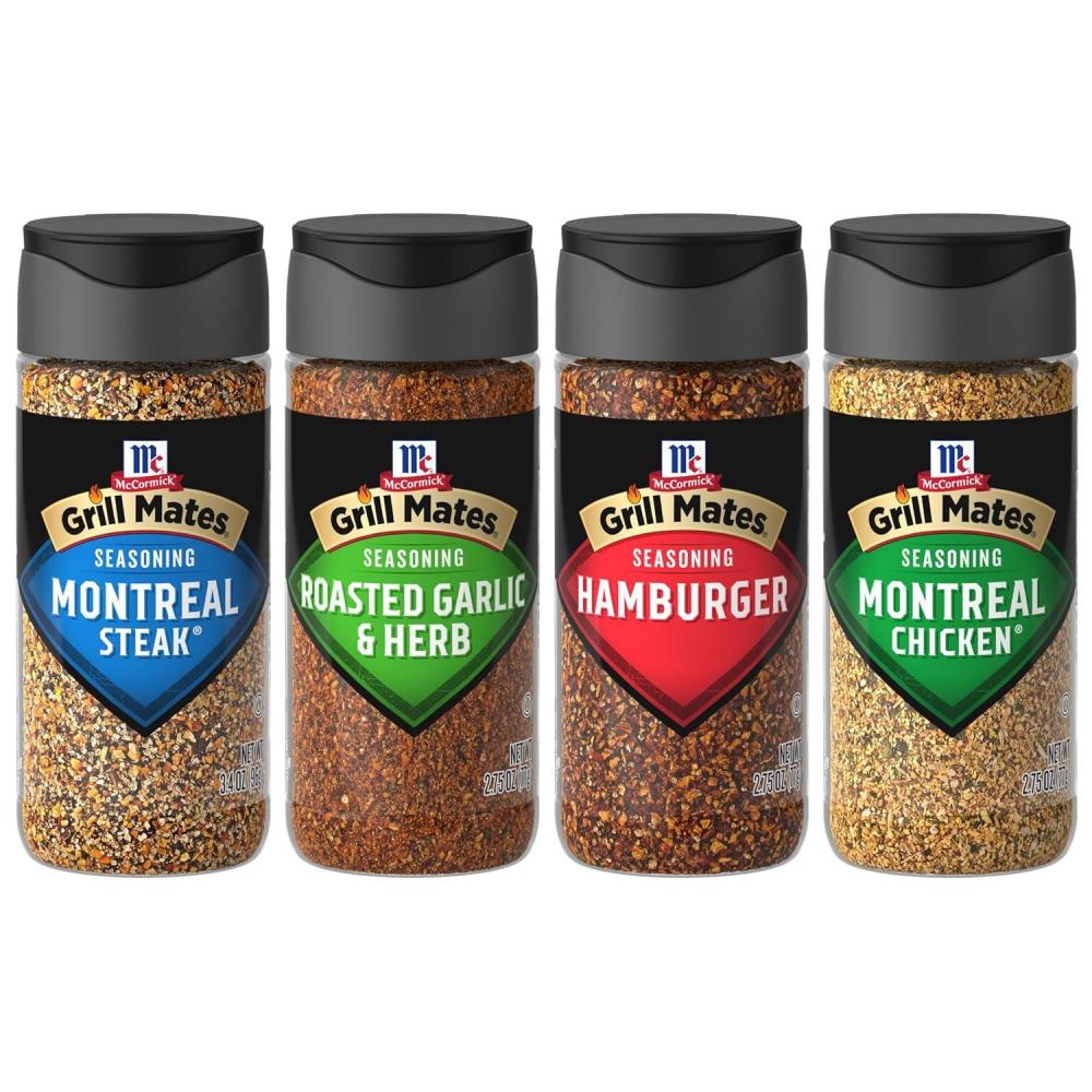 image:imageMcCormick Grill Mates Spices Everyday Grilling Variety Pack Montreal Steak Montreal Chicken Roasted Garlic amp Herb Hamburger 4 CountEveryday Blends Grilling Variety Pack