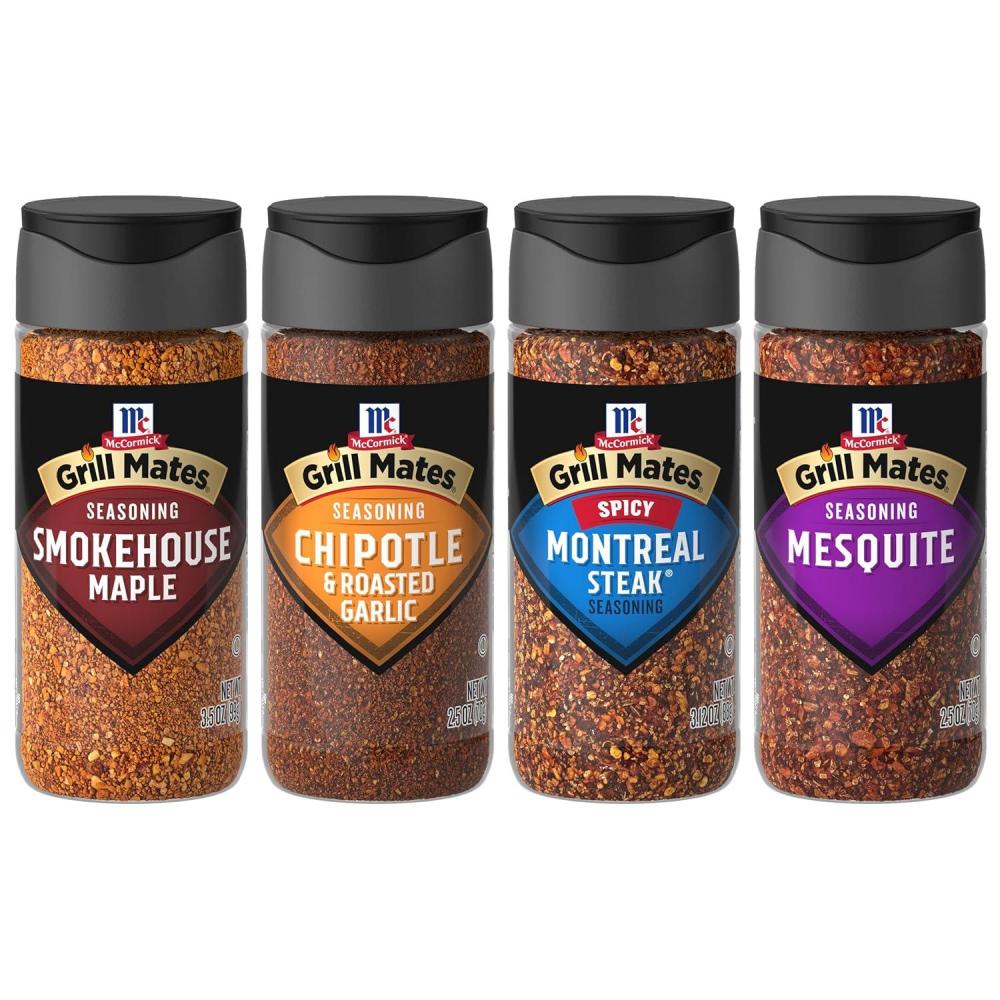 image:imageMcCormick Grill Mates Spices Everyday Grilling Variety Pack Montreal Steak Montreal Chicken Roasted Garlic amp Herb Hamburger 4 CountUnique Blends Grilling Variety Pack