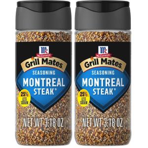 image:imageMcCormick Grill Mates Montreal Steak Seasoning 25 Less Sodium 10 OZ318 Ounce Pack of 2